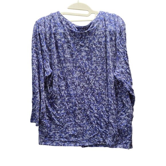 Ruby Rd Womens Top Multicolor Size XL Rayon Blend Stretch Long Sleeve - Picture 2 of 12